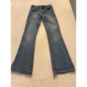 Vintage One Tuf Babe Y2K Bootcut Jeans Medium Wash Stretch Denim Size 7/8